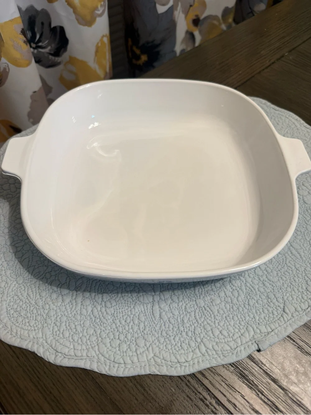 Vintage Pyrex Corningware Blue Floral Stoneware Baking Dishes Set of 2